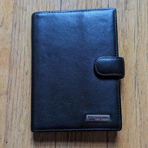 Genuine Leather Men's Passport Holder and Card Holder By Neri Karra - Black